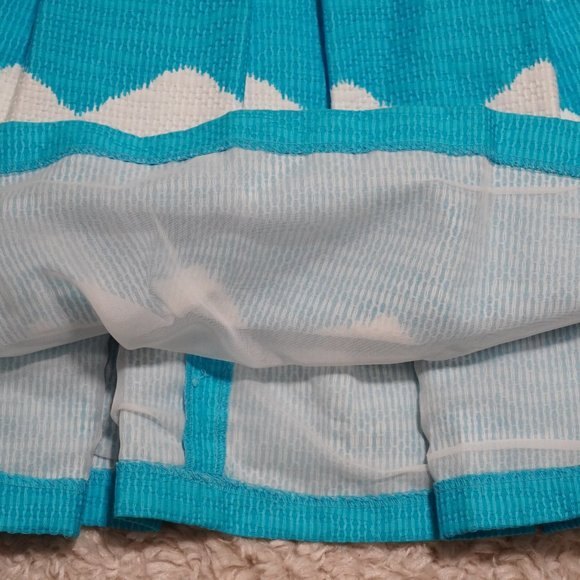 Just Taylor Chevron Dress White and Blue Size 4/S - Picture 4 of 6